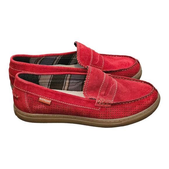 HUSH PUPPIES Red Brick Suede Tyson Thorpe IIV‎ Loafers Men\'s Size 10 New!